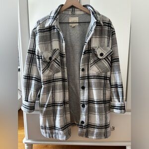 Grey Plaid Shacket